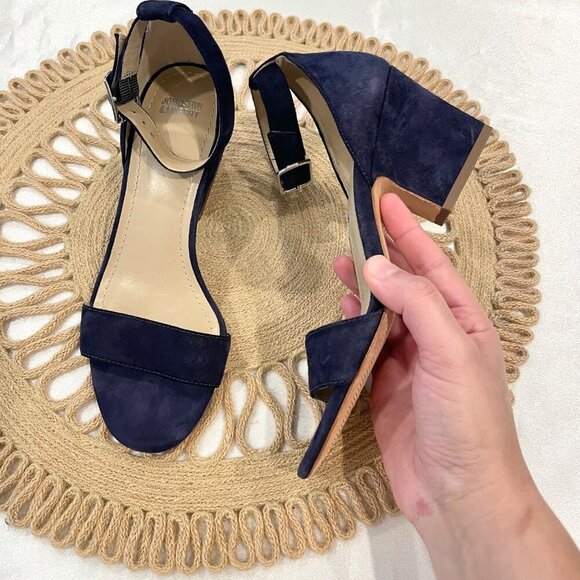 Johnston Murphy Womens Deena Ankle Strap Sandal Navy Size 6M - Picture 1 of 9